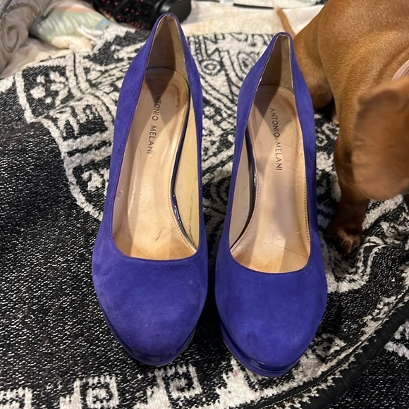 Antonio Melanie blue 4 inch heels - Picture 1 of 4